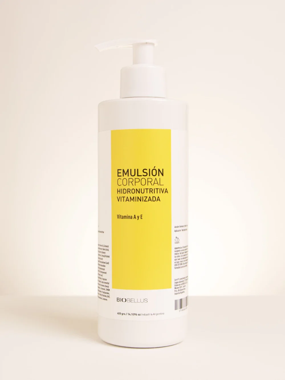 Emulsion Hidronutritiva Vitaminizada Corporal - Biobellus