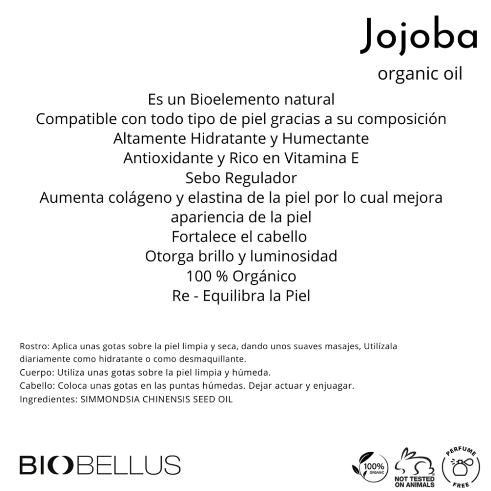 Jojoba Organic Oil - Biobellus - Imagen 2