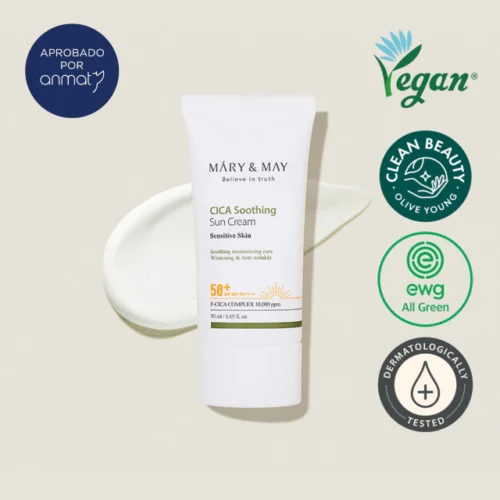 438 - Mary&May CICA Soothing Sun Cream SPF50+ PA++++ 50ml