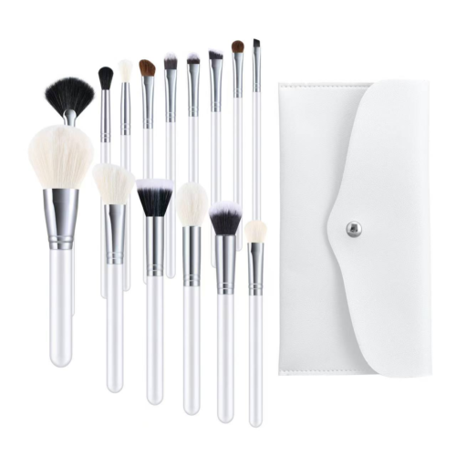 995 - Set brocha 15pc con estuche profesional color blanco