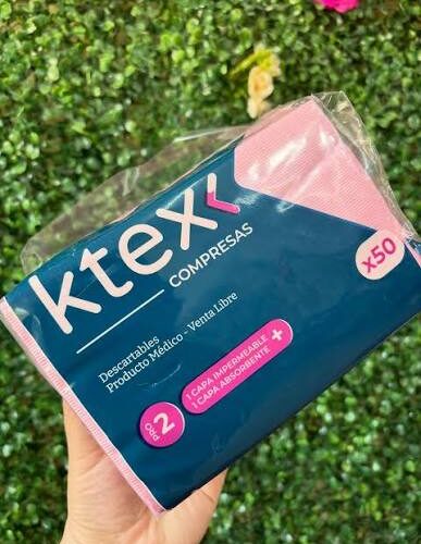 981 - COMPRESAS K-TEX ROSA X 50 UNIDADES